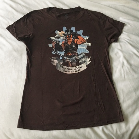 Teefury Tops - Steampunk Deadpool tee